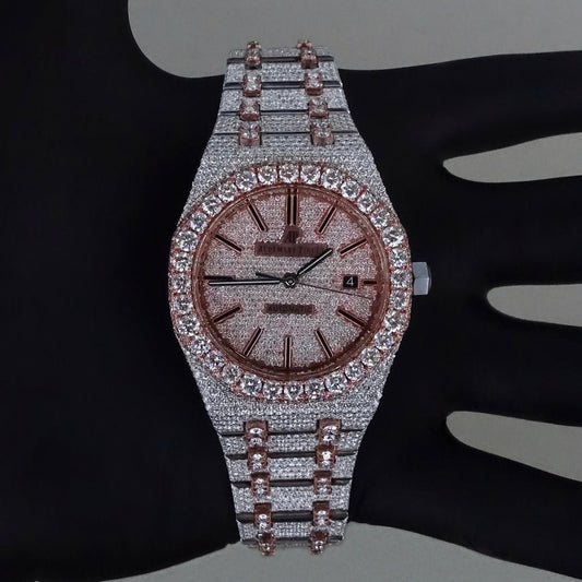 Diamond Audemars Piguet Royal Oak 41mm - 2 Tone Rose Gold - Big Diamonds