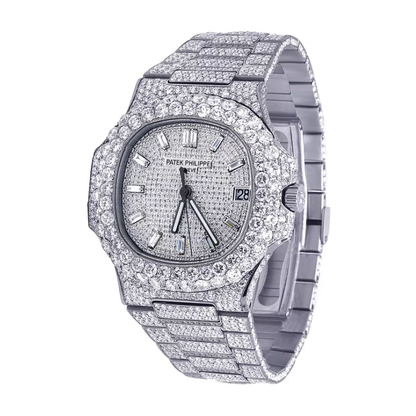 PATEK PHILIPPE GENEVA DIAMOND ICED WATCH 41MM