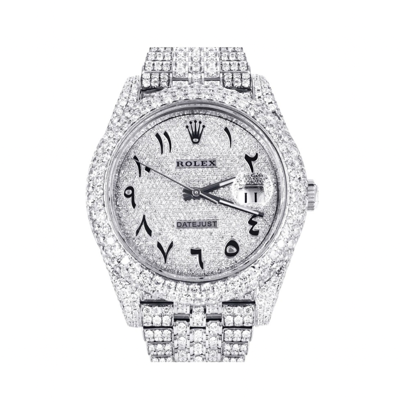 ROLEX DATEJUST DIAMOND ICED WATCH ARABIC DIAL