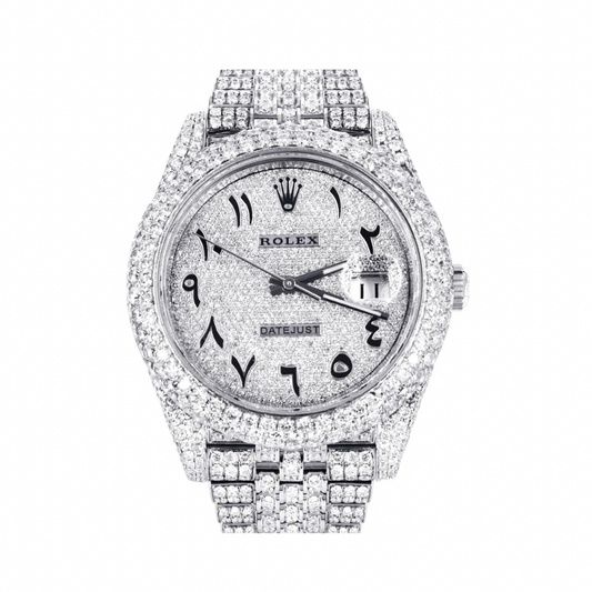 ROLEX DATEJUST DIAMOND ICED WATCH ARABIC DIAL