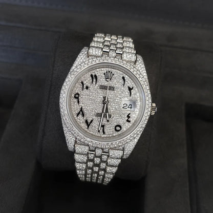 ROLEX DATEJUST DIAMOND ICED WATCH ARABIC DIAL