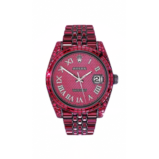 ROLEX RUBY DIAMOND ICED WATCH