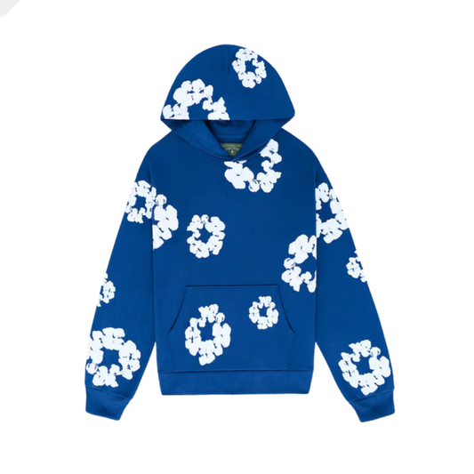 DENIM TEARS THE COTTON WREATH BLUE HOODIE