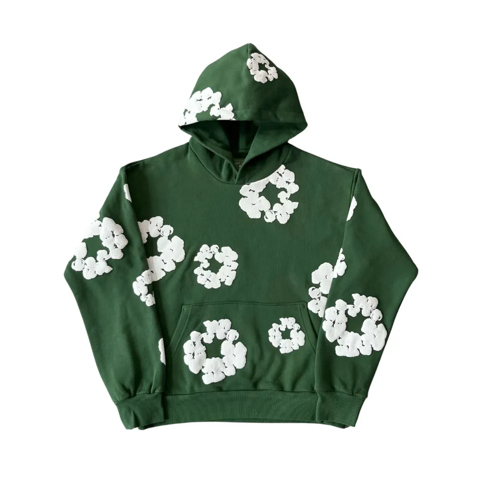 DENIM TEARS THE COTTON WREATH GREEN HOODIE