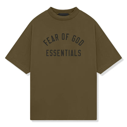 Fear Of God Essentials Jersey Crewneck Olive T Shirt (FW24)