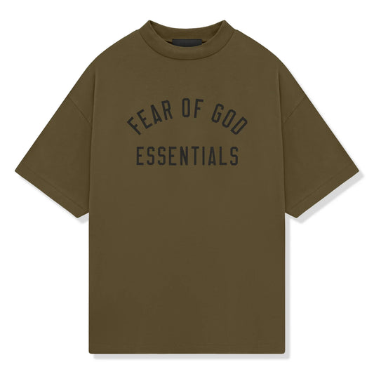 Fear Of God Essentials Jersey Crewneck Olive T Shirt (FW24)