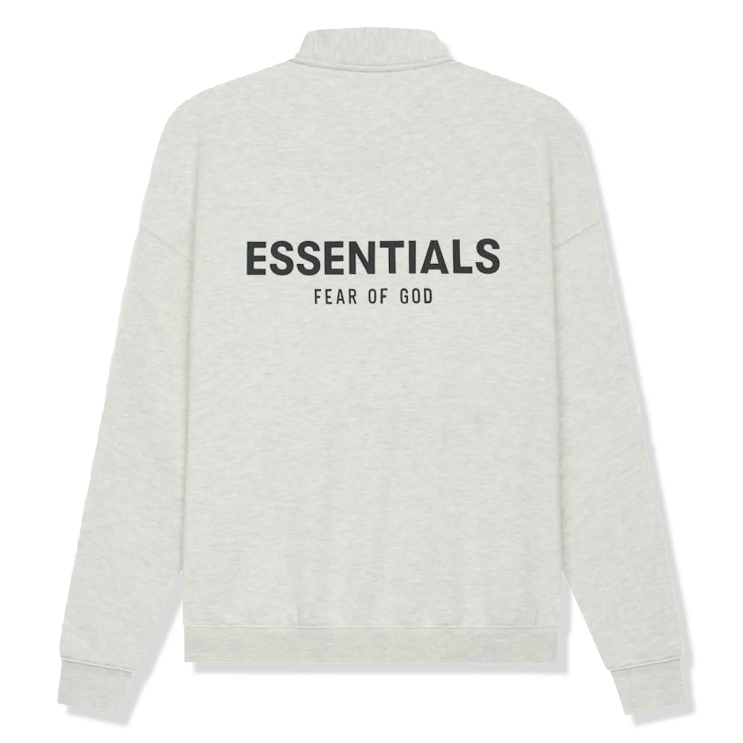 Fear Of God Essentials Light Heather Oatmeal Half-Zip Sweatshirt