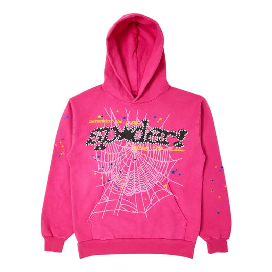 SP5DER DARK P*NK HOODIE "PINK"