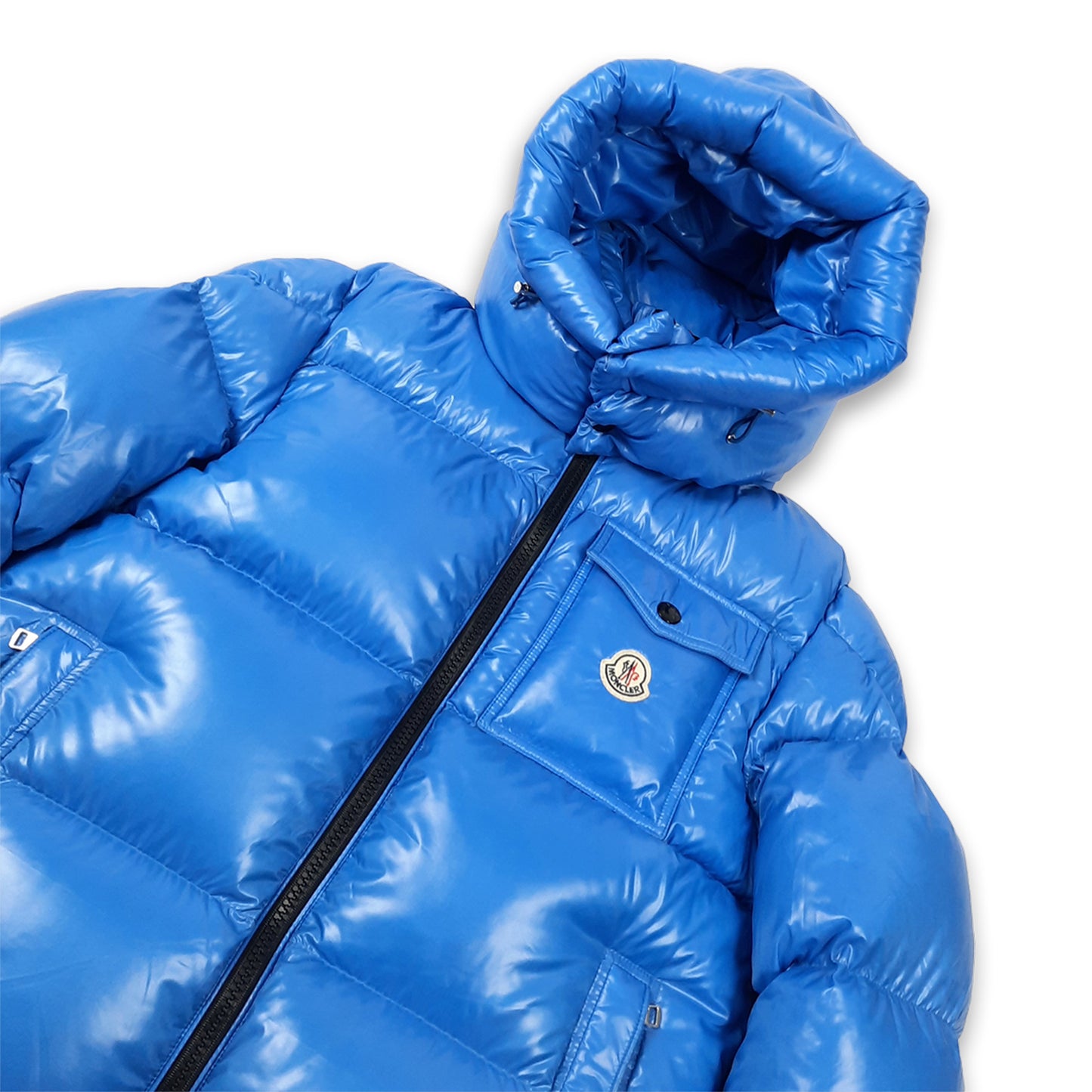 MONCLER MONTBELIARD BLUE PUFFER JACKET